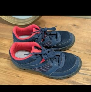 Kids Decathlon Navy and Pink Hiking Sneakers Athletic Shoes